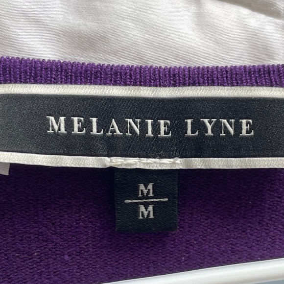 Purple V-Neck Sweater w/ Buttons - Size M - Picture 3 of 3